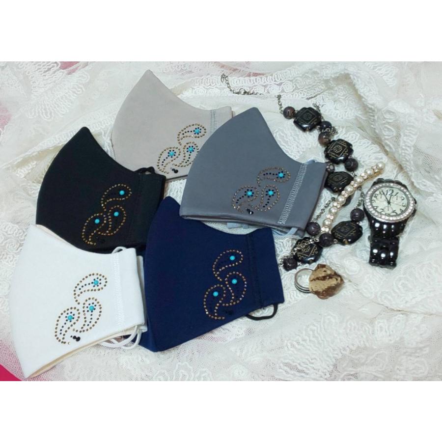 FREES013 ペーズリーラインストーン100回洗える 日本製 高機能　厚生省令第34号基準以下　花粉粒子補修効率96パーセントJIS対応 三層構造不織布使用 |  | 14