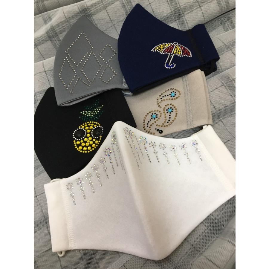 FREES013 ペーズリーラインストーン100回洗える 日本製 高機能　厚生省令第34号基準以下　花粉粒子補修効率96パーセントJIS対応 三層構造不織布使用 |  | 15