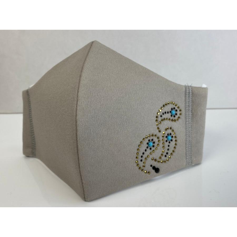 FREES013 ペーズリーラインストーン100回洗える 日本製 高機能　厚生省令第34号基準以下　花粉粒子補修効率96パーセントJIS対応 三層構造不織布使用 |  | 02