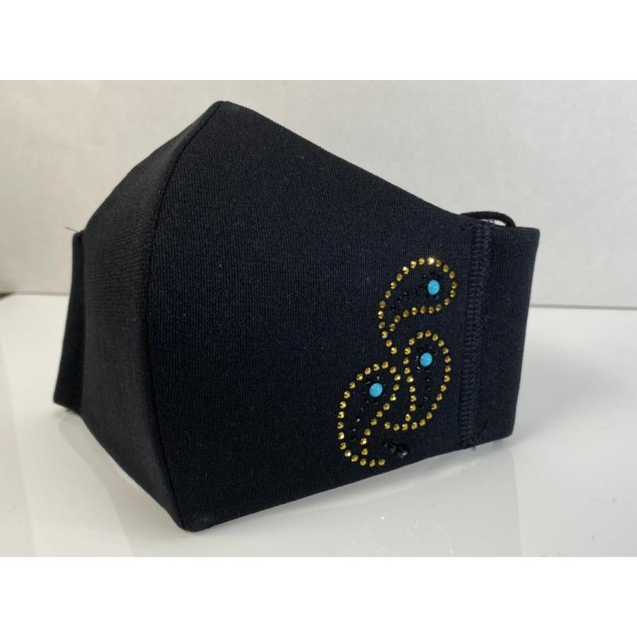 FREES013 ペーズリーラインストーン100回洗える 日本製 高機能　厚生省令第34号基準以下　花粉粒子補修効率96パーセントJIS対応 三層構造不織布使用 |  | 05