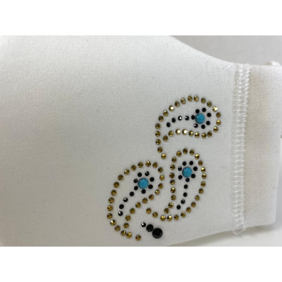 FREES013 ペーズリーラインストーン100回洗える 日本製 高機能　厚生省令第34号基準以下　花粉粒子補修効率96パーセントJIS対応 三層構造不織布使用 |  | 06