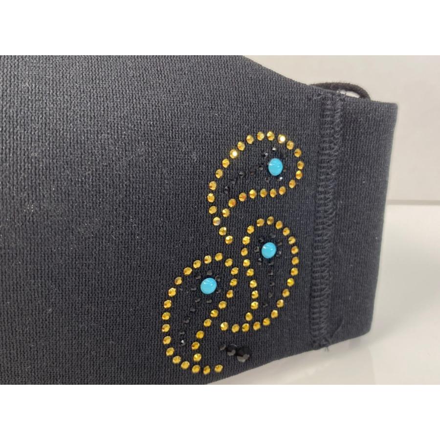 FREES013 ペーズリーラインストーン100回洗える 日本製 高機能　厚生省令第34号基準以下　花粉粒子補修効率96パーセントJIS対応 三層構造不織布使用 |  | 08