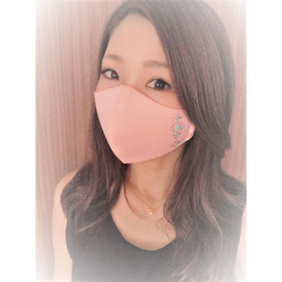 FREES025 トルコ ラインストーン 100回洗える 日本製 FREES MASK高機能　厚生省令第34号基準以下　花粉粒子補修効率96パーセントJIS対応 三層構造不織布使用 | 