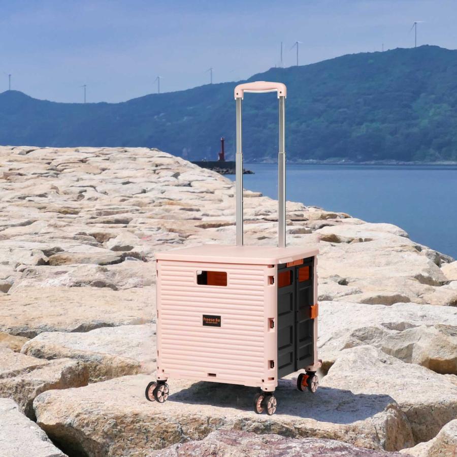 4輪コンテナキャリー 折り畳み可能キャリー 耐荷重35kg ワーケーション