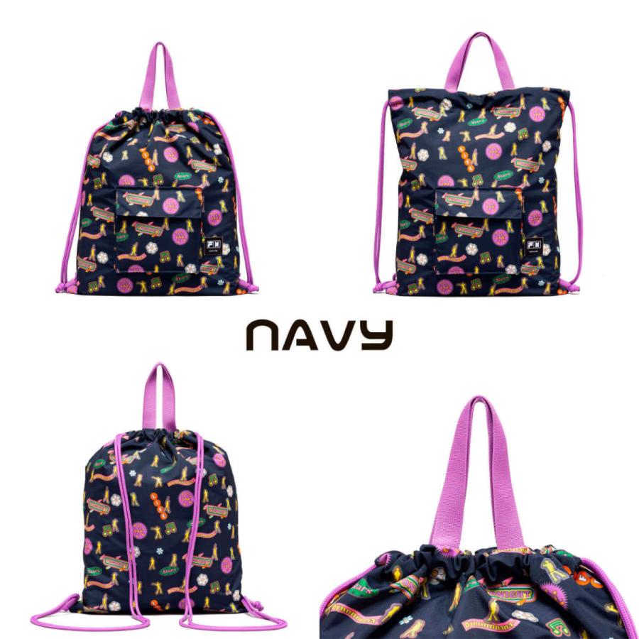 FILA（フィラ） BTS コラボ ストリングバッグ(全2色ネイビー,パープル