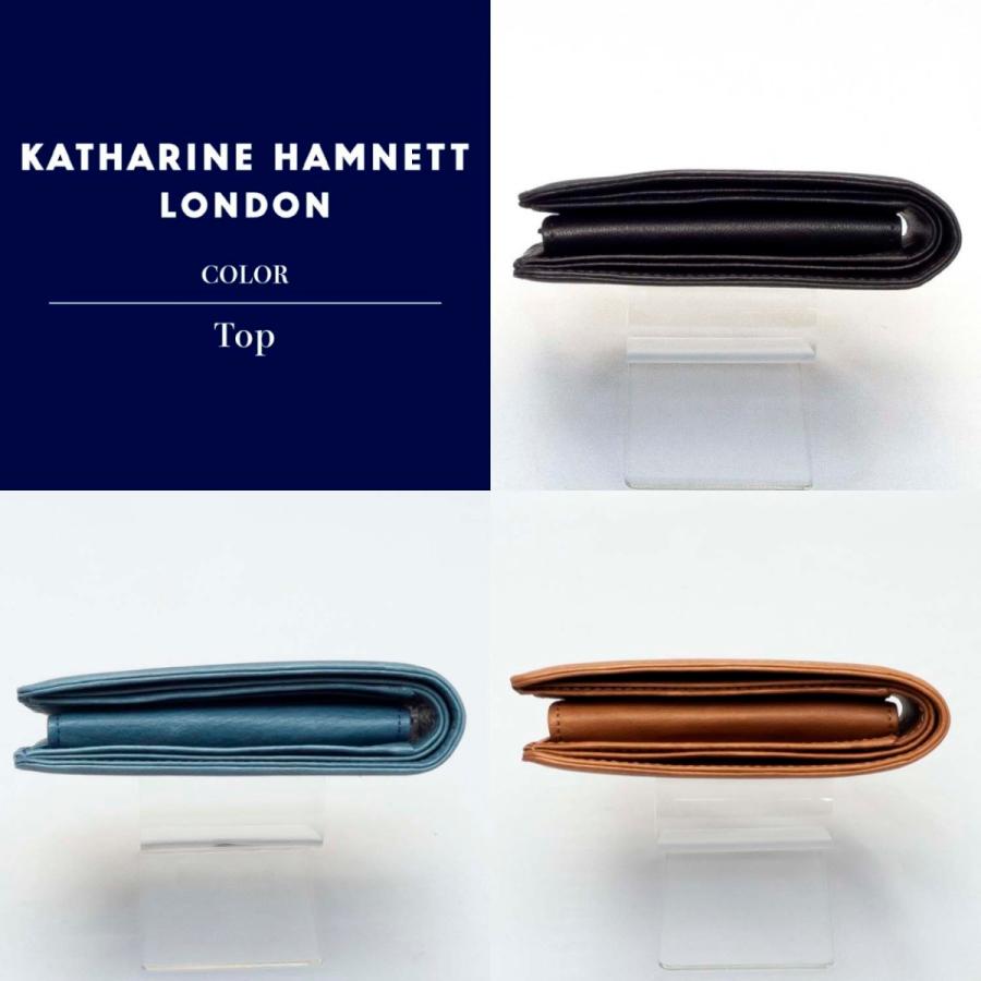 札入れ 二つ折り財布 財布 小銭入れ付き キャサリンハムネット 国産牛革 姫路レザー使用 KATHARINE HAMNETT (全3色 490-57003) | KATHARINE HAMNETT | 09