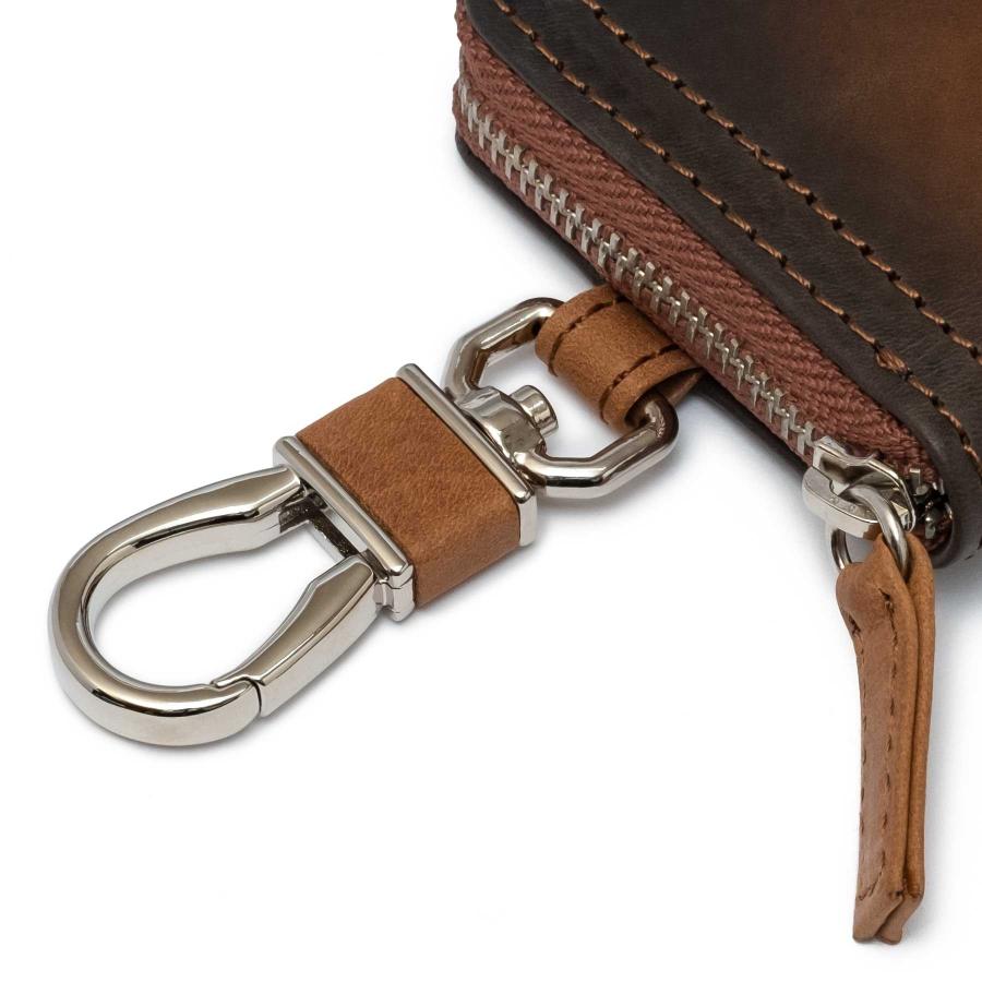 Fender フェンダー キーケース ラウンドファスナー ファスナー 鍵 4連 リング メンズ レディース 本革 レザー ギター 950-500 | Fender | 08