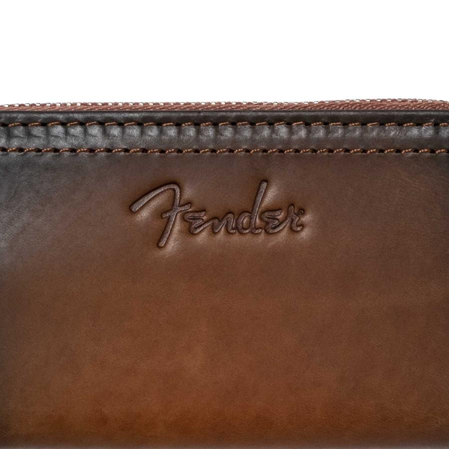 Fender フェンダー キーケース ラウンドファスナー ファスナー 鍵 4連 リング メンズ レディース 本革 レザー ギター 950-500 | Fender | 09