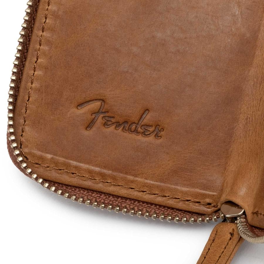 Fender フェンダー キーケース ラウンドファスナー ファスナー 鍵 4連 リング メンズ レディース 本革 レザー ギター 950-500 | Fender | 11