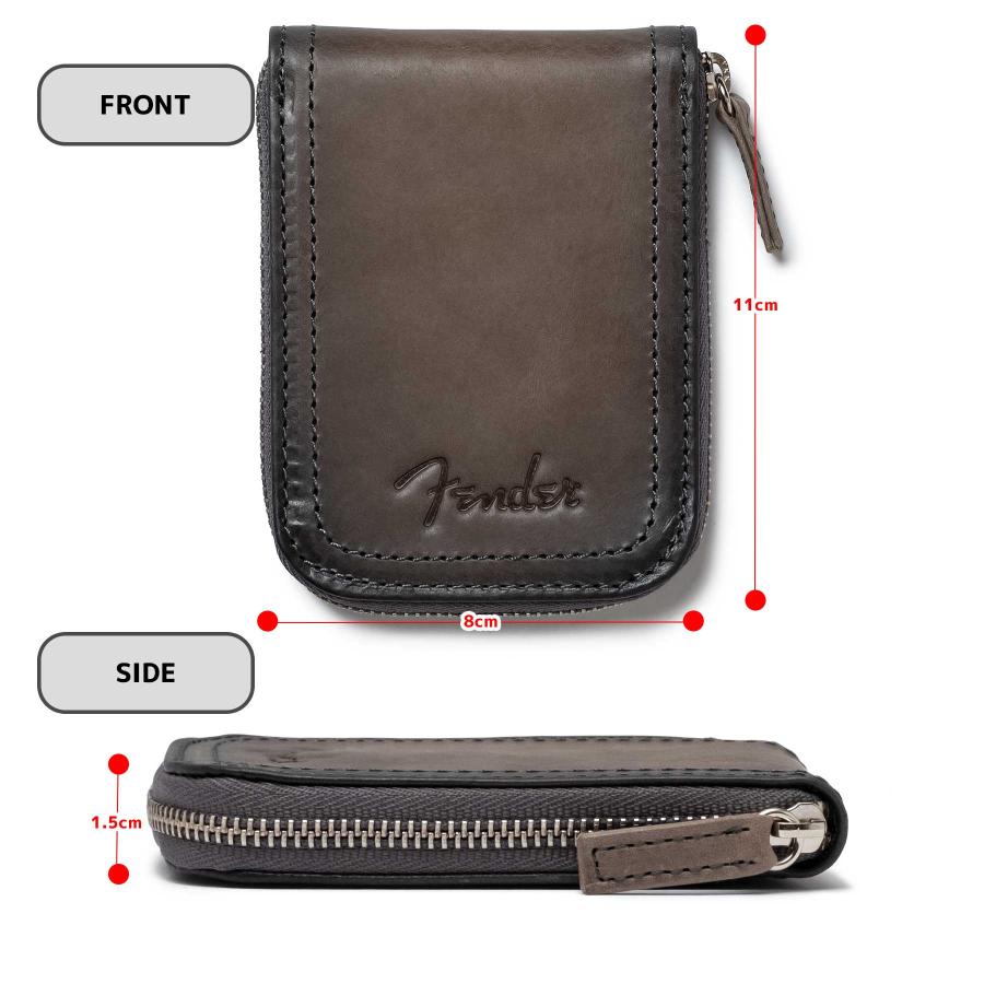 Fender フェンダー コインケース 小銭入れ ラウンドファスナー ファスナー 財布 メンズ レディース 本革 レザー ギター 950-501 | Fender | 04