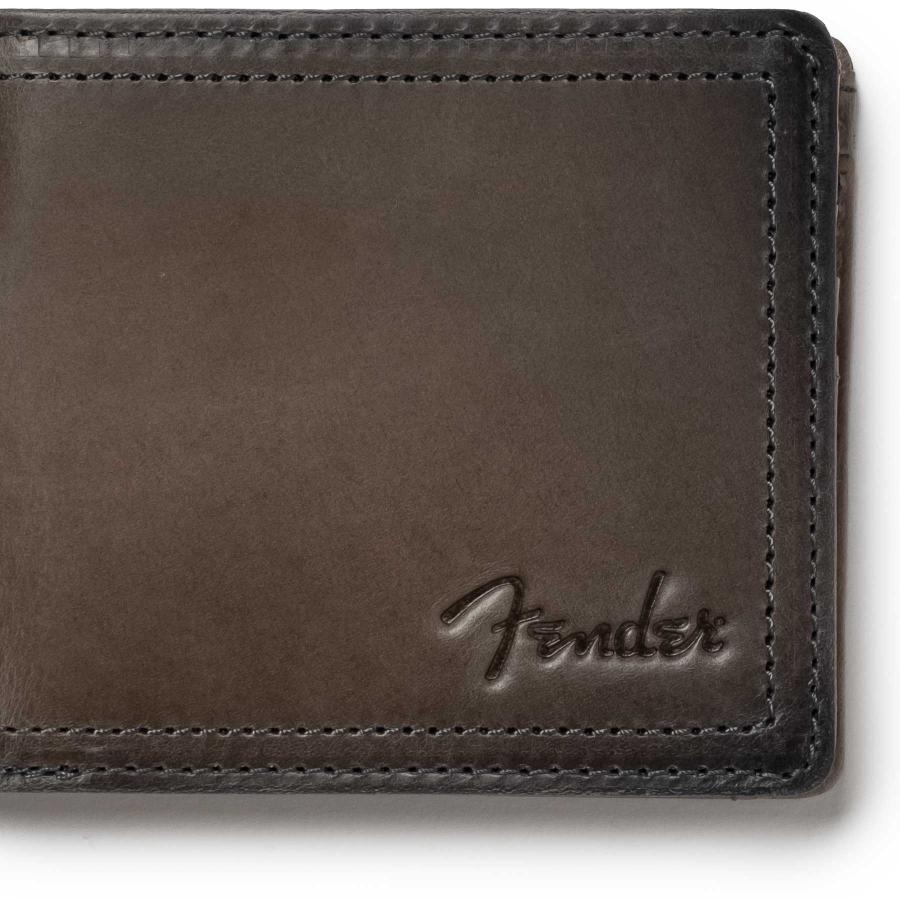 Fender フェンダー 950-502 (グレー) 二つ折り財布 本革 国産レザー Fender（フェンダー） 二つ折り ミニ財布 財布 メンズ レディース 本革