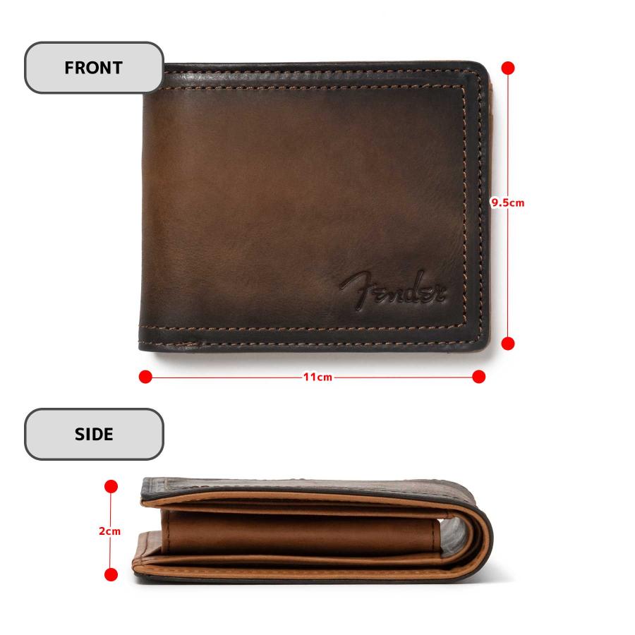Fender（フェンダー） 二つ折り ミニ財布 財布 メンズ レディース 本革
