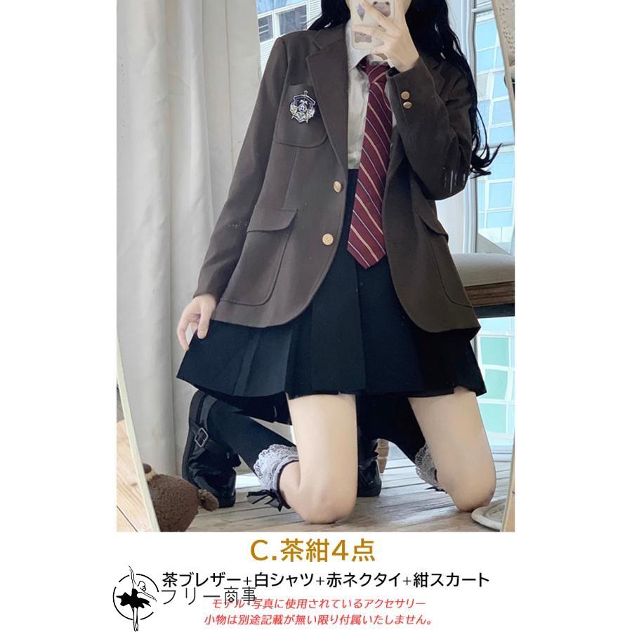 卒業式 スーツ 女の子 韓国 制服 卒服 中学生 小学生 プレザー フォーマルスーツ ピアノ発表会 スカート 入学式 スーツ 4点セット JK なんちゃって 制服 高校生｜freeshoujistore｜04