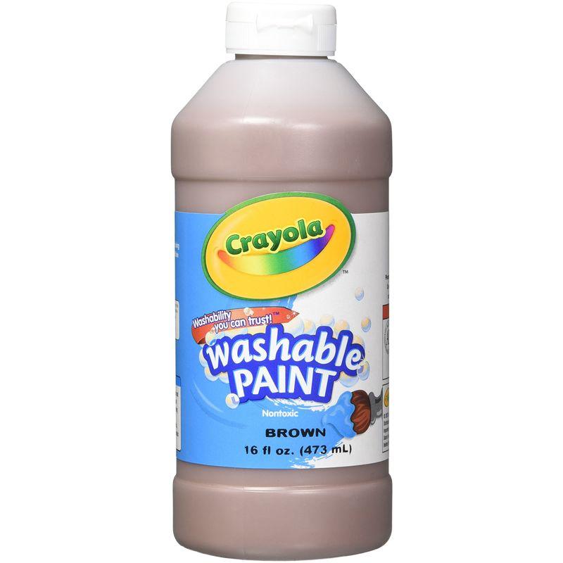 クレヨラ ボトル絵の具 ブラウン 水で簡単に落とせる 単色ボトル 473ml 201607 正規品 2023060904180400380