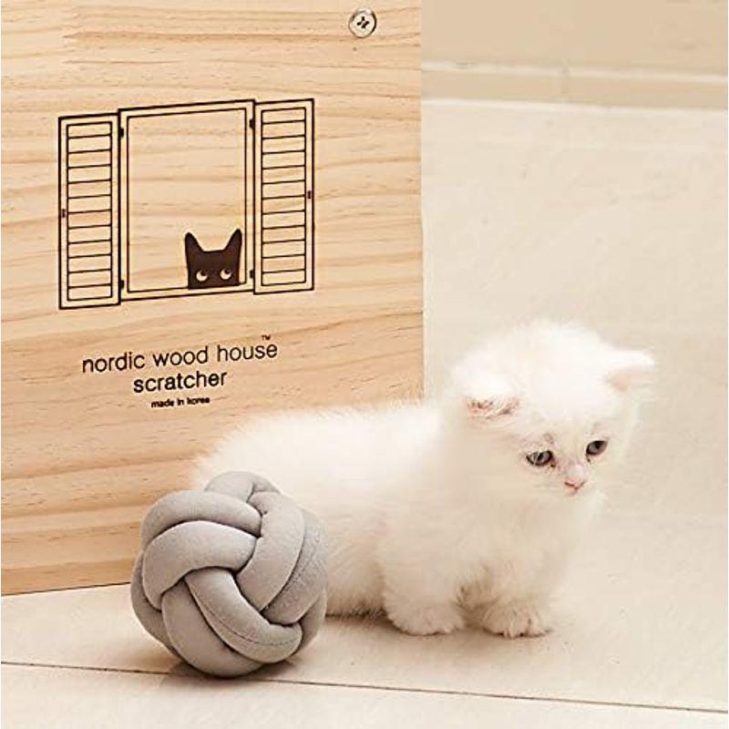 YAOMI Wood ノルディックハウススクラッチャー/猫 爪とぎ ハウス型 段ボール 8kgまでOK 強化ダンボール 両面使える 多頭OK Wood ノルディックハウススクラッチャー/猫 爪とぎ ハウス型 段ボール 8kgまでOK 強化ダンボール 両面使える 多頭OK