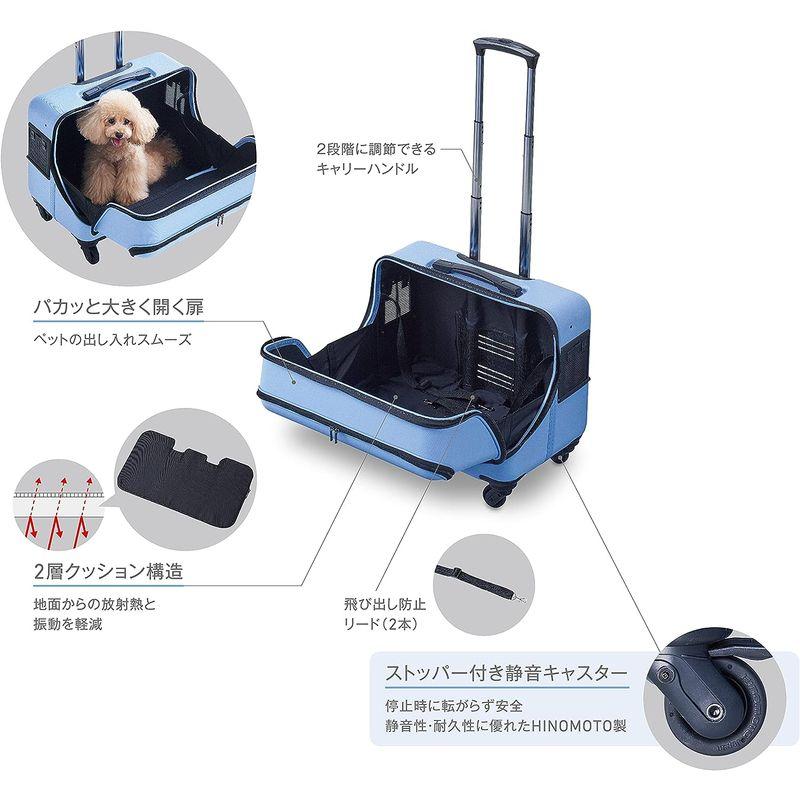 ジェックス OSOTO キャリー ローラー 軽量 ポリカーボネイト製 ハードキャリー スカイブルー ペット用 Mサイズ OSOTO キャリー ローラー 軽量 ポリカーボネイト製 ハードキャリー スカイブルー ペット用 Mサイズ