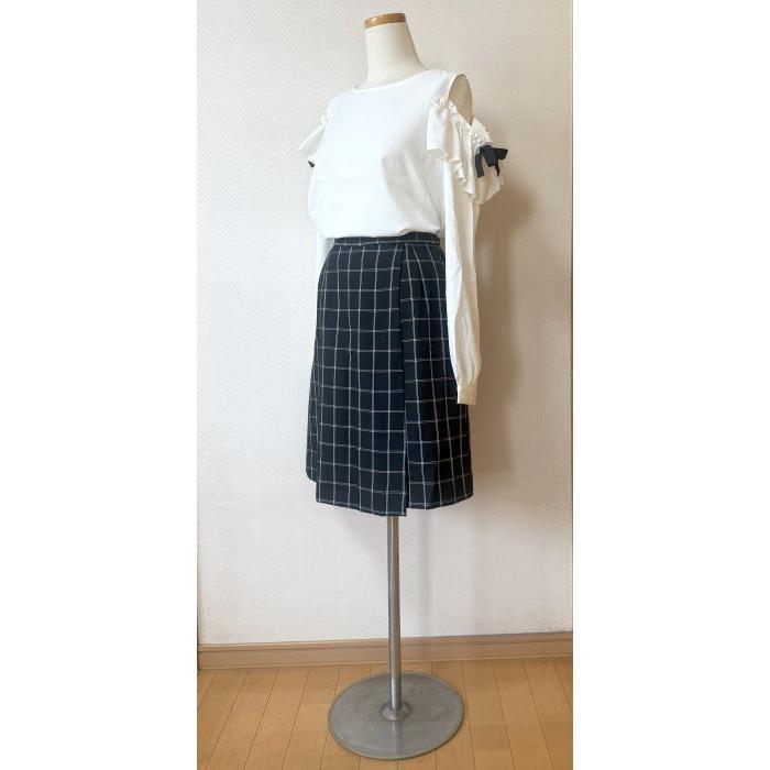 キュロットスカート レディース 膝丈 チェック W58cm/W61cm/64cm/W67cm