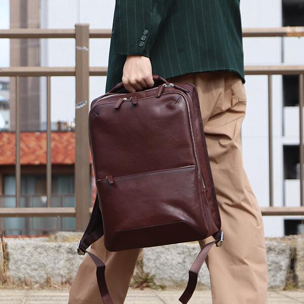 BALZO（バルゾ） バックパック おしゃれ 本革 レザー メンズ 大容量