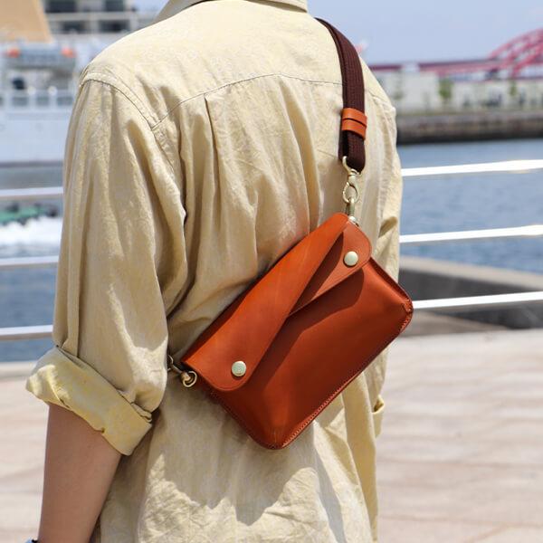 BEERBELLY クラッチバッグ ビアベリー レザー ショルダーバッグ 肩掛け