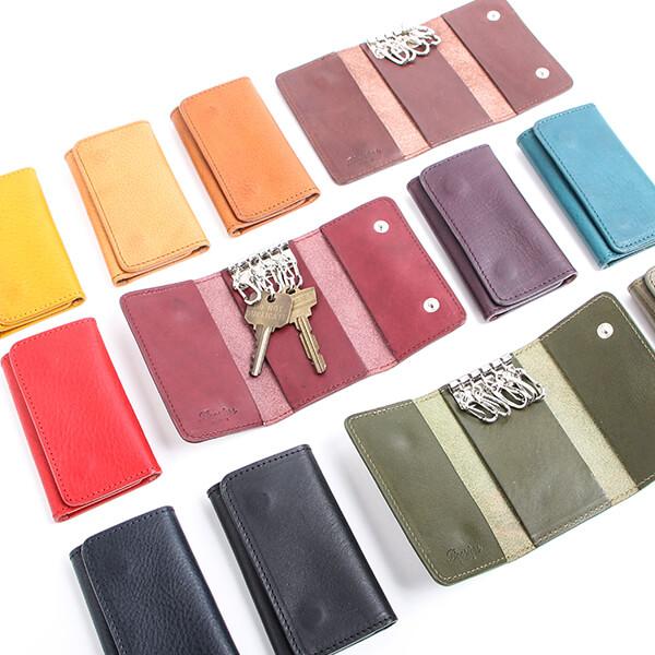 キーケース ミネルバボックス メンズ 本革 プレゼント  名入れ キーホルダー 三つ折り レディース コンパクト 多機能 5連 ダブルホック バレンタインギフト 爆買 | Boosters | 02