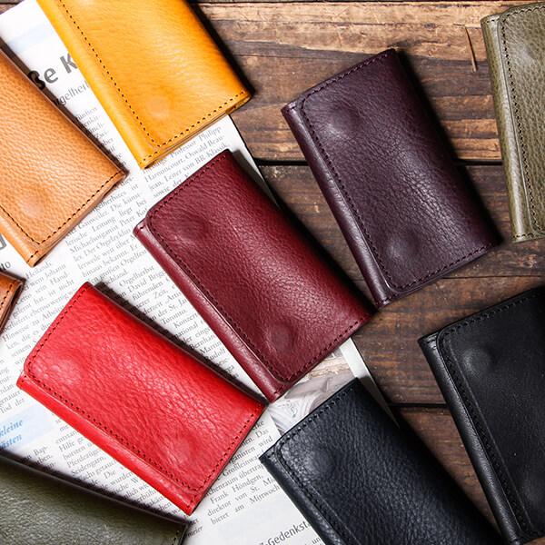 キーケース ミネルバボックス メンズ 本革 プレゼント  名入れ キーホルダー 三つ折り レディース コンパクト 多機能 5連 ダブルホック バレンタインギフト 爆買 | Boosters | 03