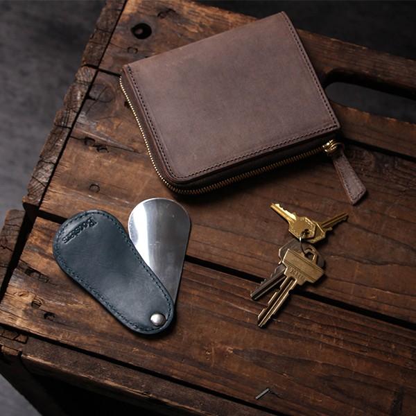 携帯用靴べら メンズ プレゼント  本革 シューホーン 名入れ スライド式 靴ベラ コンパクト 薄型 ミニ スリム 軽い 軽量 ビジネス バレンタインギフト | Boosters | 12