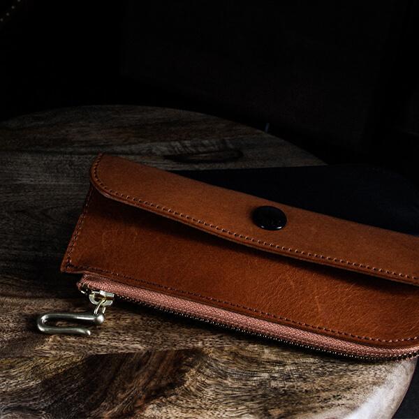 BEERBELLY ブラウンレザー ケース BEERBELLY（ビアベリー） ペンケース 本革 おしゃれ 社会人 本革 筆記