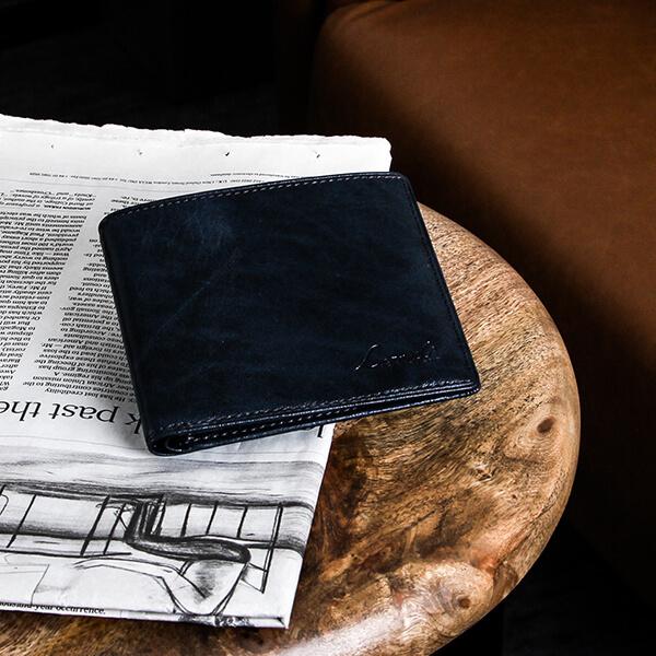 ラガード G-3 ジースリー カード入れ付二つ折り財布 札入れ ネイビー Lugard