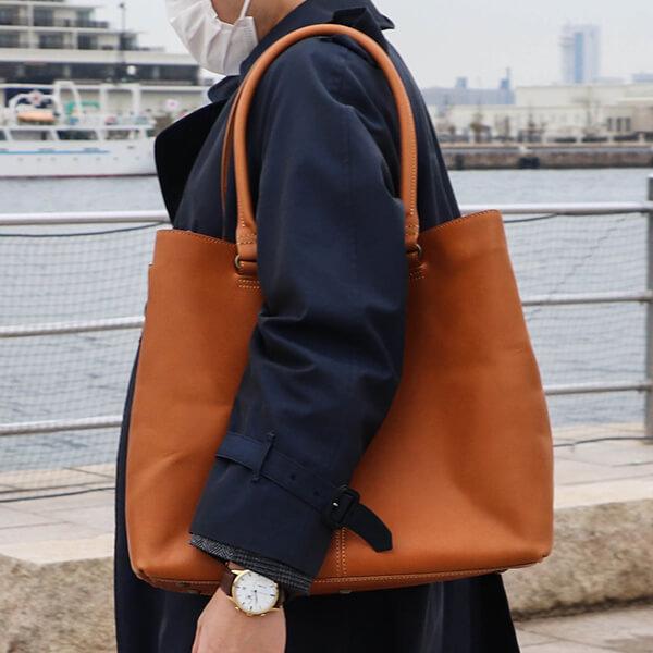 m+（革製品） エムピウ トートバック NOMADE ノマデ Lサイズ