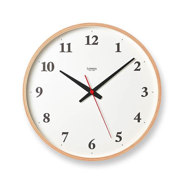 レムノス Plywood clock LC21-06W 電波時計 大型 掛け時計 時計 おしゃれ プレゼント  ギフト Lemnos タカタレムノス バレンタインギフト 爆買 | ブランド登録なし