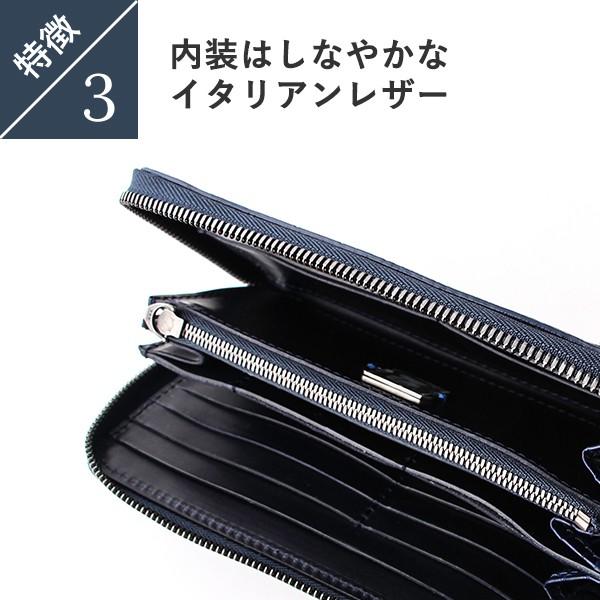 定価13.2万 vermilion CROCO LONG WALLET ブルー vermilion（ヴァーミリオン） 財布 ラウンド財布 メンズ