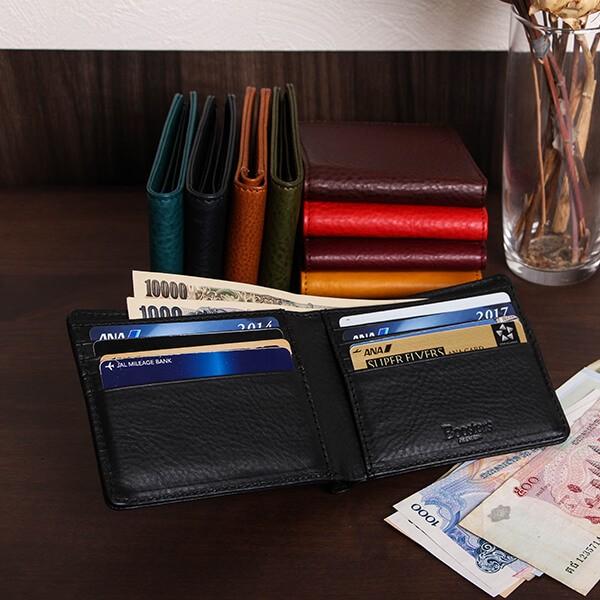 Boosters（ブースターズ） 二つ折り財布 名入れ メンズ 財布 本革