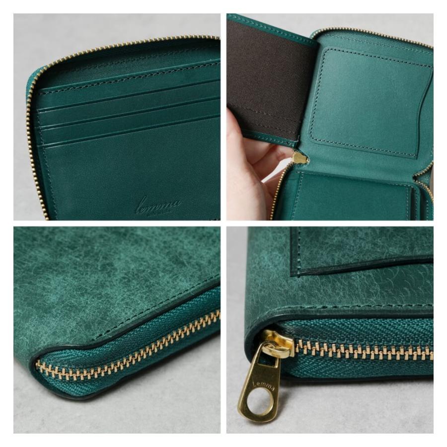 lemmaレンマ クルバ L字ジップショートウォレット オリーバ