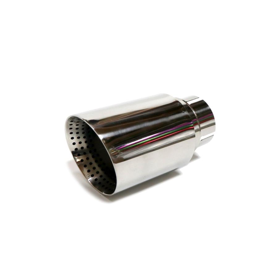 汎用 90パイ ステンレス マフラーカッター インナーパンチング JDM