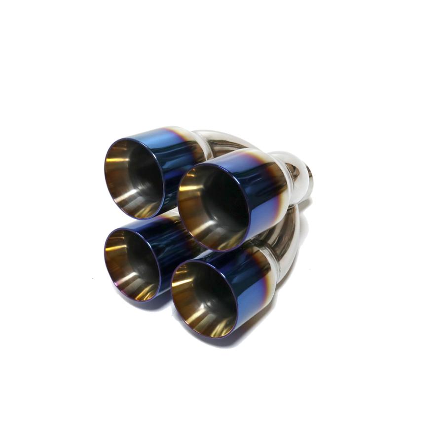 ワンオフ マフラーカッター 4本 出し ハネアゲ ステンレス 汎用 4本出し ステンレス マフラーカッター センター出し カールエンド