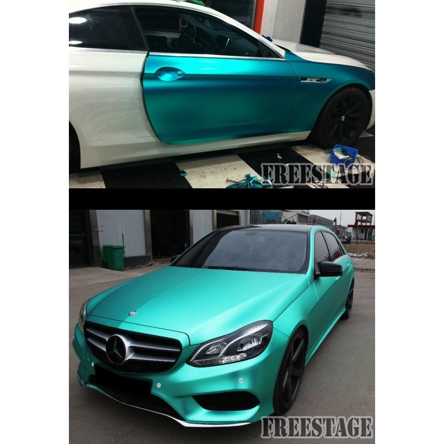 アイスターコイズブルー/アルマイトボディラッピングシート伸縮メッキ