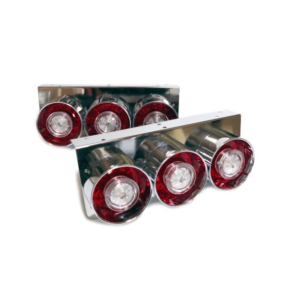 デコトラ　3連テール　LED 24v 左右セット　アートトラック(E86) 24Vトラック用テールランプ3連 LED 日野 テール テールランプ ロケット