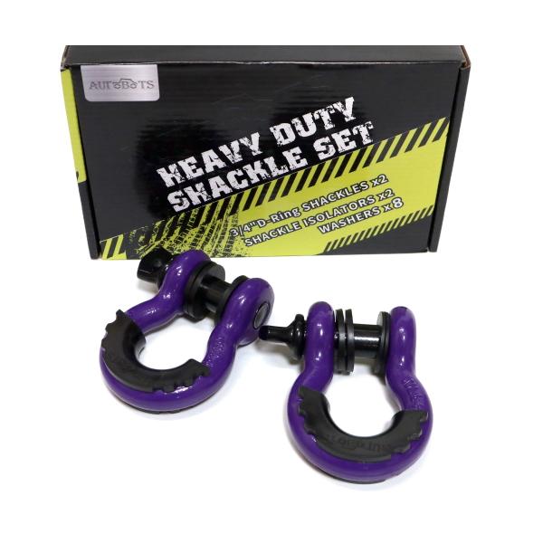 2セット 3/4 Dリング シャックル　バウシャックル　jeep ジムニー 汎用 シャックル U字フック Dリング ウインチ 3/4 フック スチール