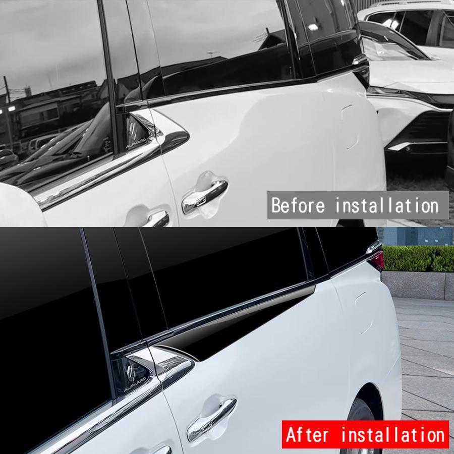 アルファード40系　サイドドアガーニッシュ　ウィンドウガーニッシュ Amazon | TARCELL アルファード 40系 ヴェルファイア 40系