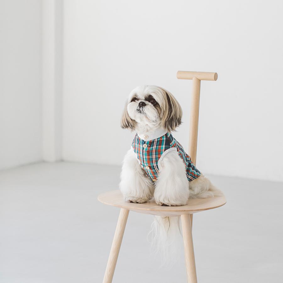 バンドカラーシャツ L / LL 犬 服 おしゃれ 夏 春 春夏 着せやすい