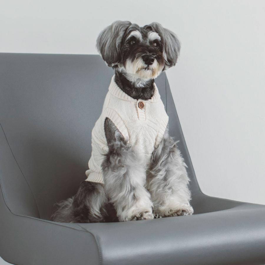 オーガニック オルテガニット L / LL ウェア 犬服 ドッグ ペット 子 犬 セーター かわいい オーガニック シンプル 国産 日本 おしゃれ 旅行の画像