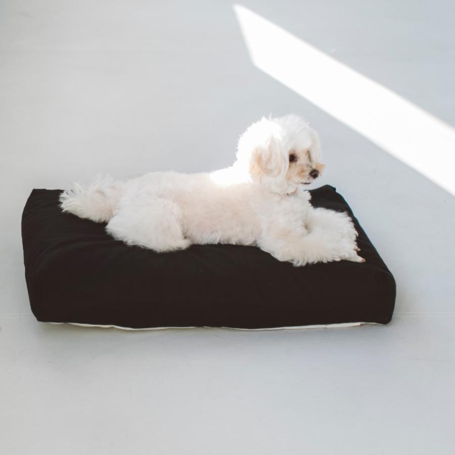 コットンリネンスクエアベッド M ペットベッド 春夏 ペットマット ペットクッション 犬 ドッグ 室内 おしゃれ シンプル 小中型犬 大型犬 洗えるの画像