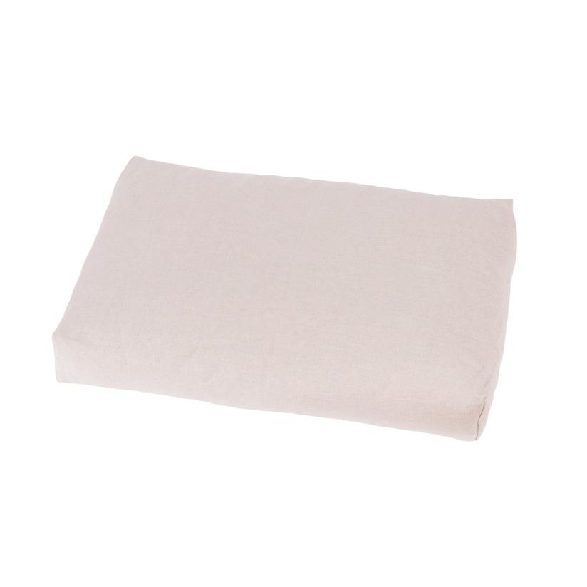 コットンリネンスクエアベッド M ペットベッド 春夏 ペットマット ペットクッション 犬 ドッグ 室内 おしゃれ シンプル 小中型犬 大型犬 洗えるの画像