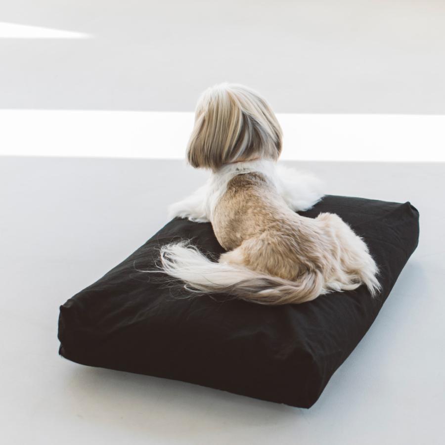 コットンリネンスクエアベッド M ペットベッド 春夏 ペットマット ペットクッション 犬 ドッグ 室内 おしゃれ シンプル 小中型犬 大型犬 洗えるの画像
