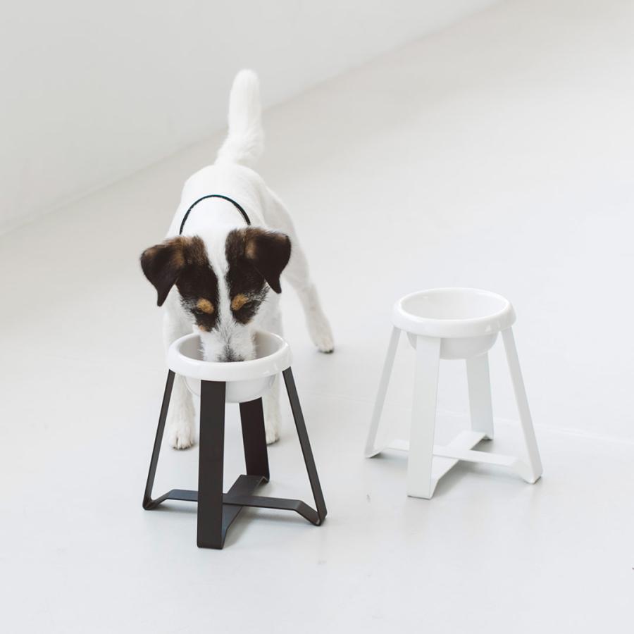 pecolo Food Stand S(hightall) 陶器深型 フードボウルスタンド 犬