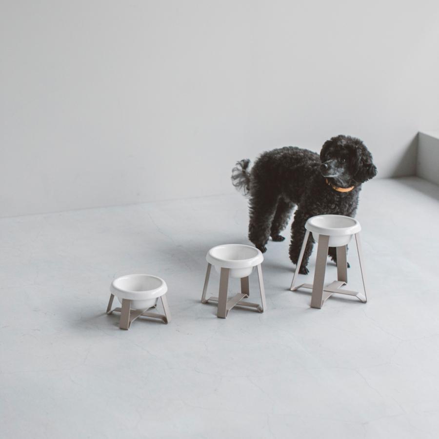 pecolo Food Stand S(hightall) 陶器深型 フードボウルスタンド 犬