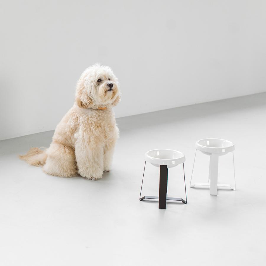 pecolo Food Stand L(Tall) 陶器浅型 フードボウルスタンド 犬 フード