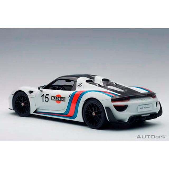 新品 77927 オートアート 1/18 ポルシェ 918 スパイダー バイザッハ・パッケージ （ホワイト／マルティニ・ストライプ） オートアート 1/18 ポルシェ