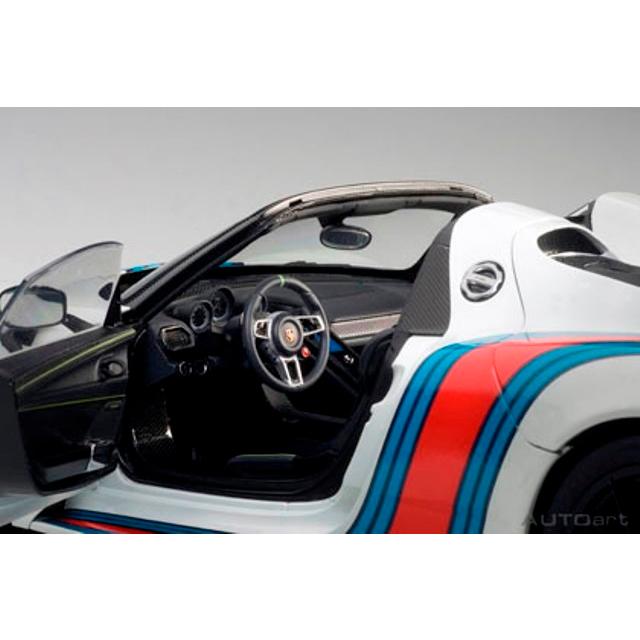 新品 77927 オートアート 1/18 ポルシェ 918 スパイダー バイザッハ・パッケージ （ホワイト／マルティニ・ストライプ） オートアート 1/18 ポルシェ