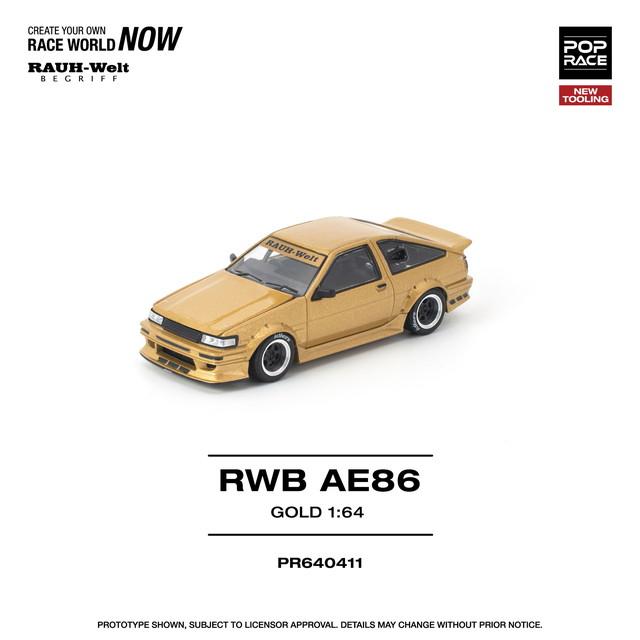 予約 PR640411 POP RACE 1/64 RWB AE86 GOLD : ブーストギア ヤフー店